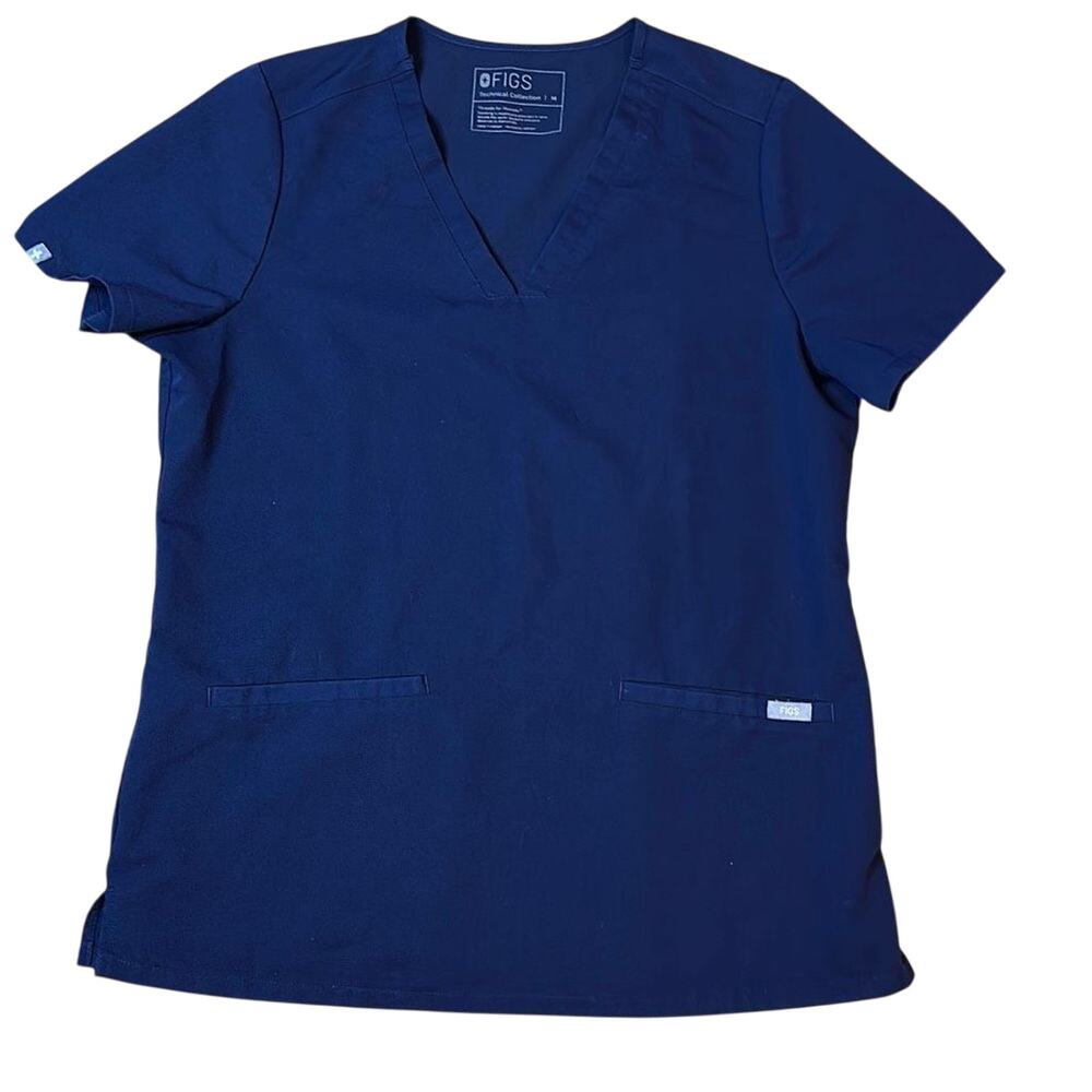 Figs‎ Casma Three-Pocket Scrub Top NAVY Medium
